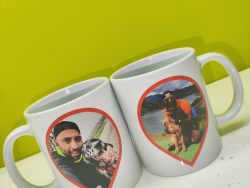 Pack 2 Tazas Personalizadas camino, frase y foto.