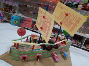 Tarta gominolas barco pirata