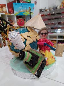 Tarta gominolas viajera