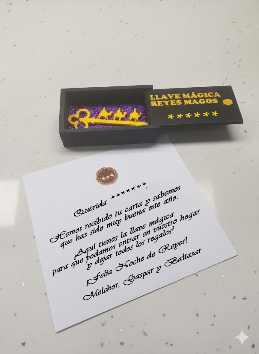 Caja Mágica, Llave y Carta Personalizada de los Reyes Magos